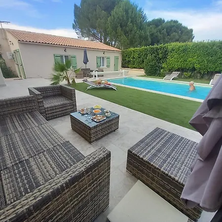 Villa Césarine 4 étoiles, 8 Pers, 4 Chambres, Piscine Privée, Poolhouse, Clim Saint-Paul-les-Fonts